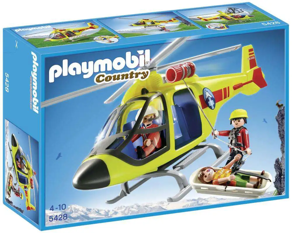 Playmobil Country Mountain Rescue Helicopter Set -