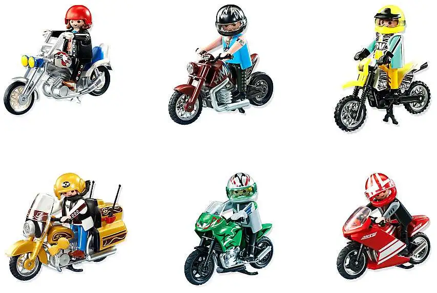 .com: PLAYMOBIL Motocross Bike with Raptor Building Set : Toys & Games