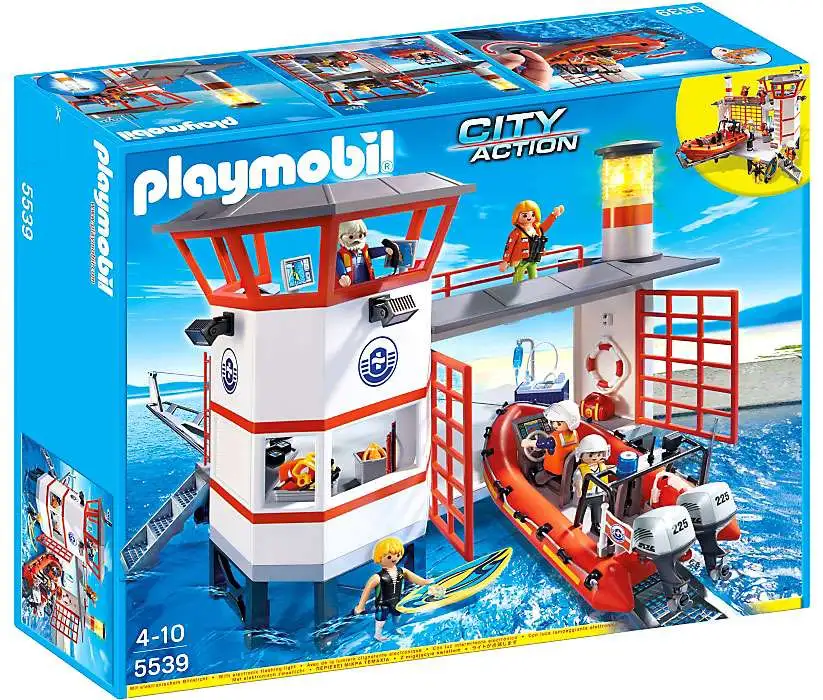 Playmobil City Action Coast Guard Station with Lighthouse Set 5539 -