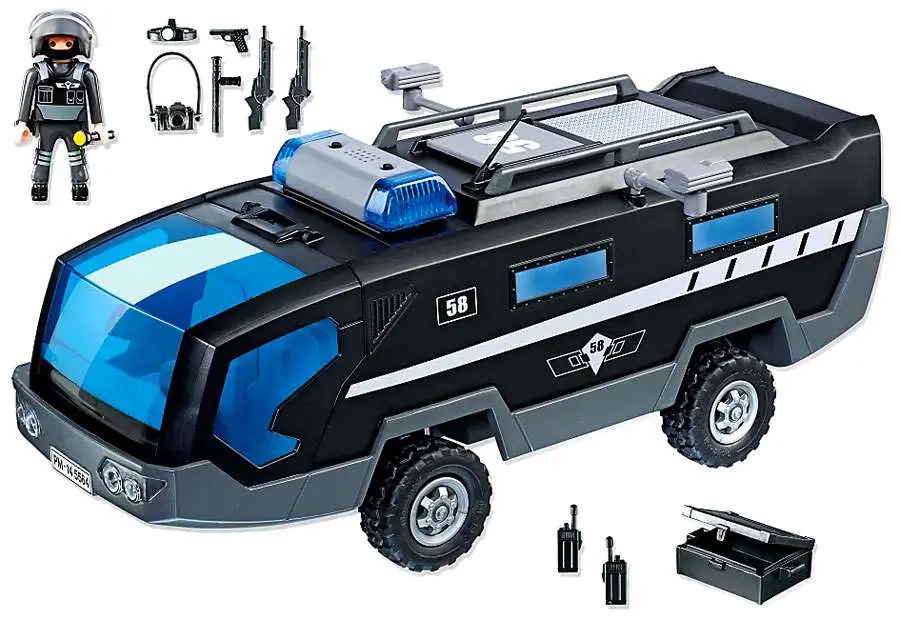 konsulent Vellykket Gum Playmobil City Action SWAT Command Vehicle Set 5564 - ToyWiz