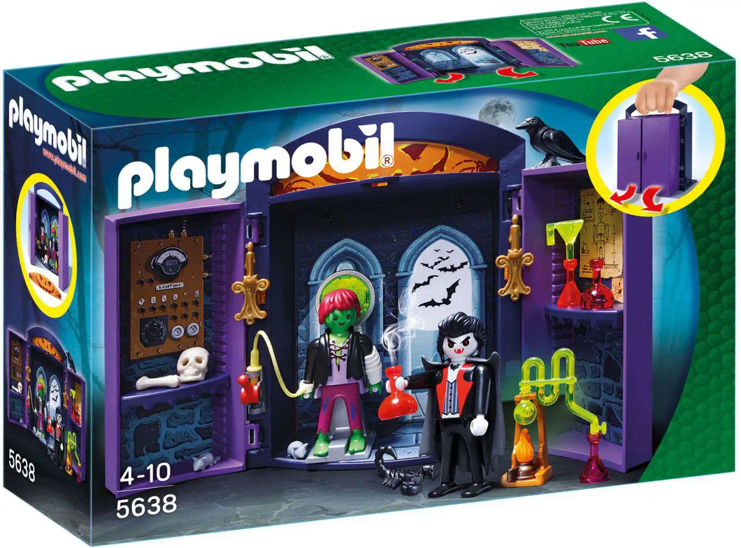 Geleerde Direct krab Playmobil City Action Haunted House Play Box Set 5638 - ToyWiz
