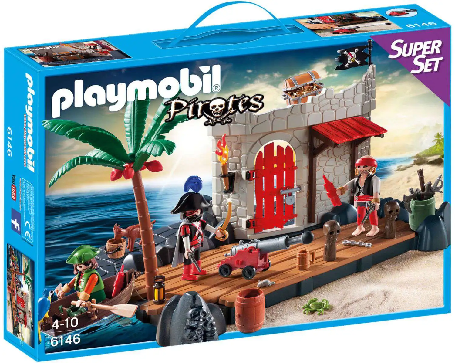 Super Set Dolls And Playsets Playmobil 6146 Pirates Fort Superset 