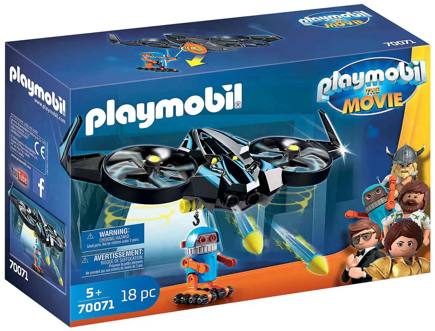 Playmobil The Movie Robotitron with Drone Set #70071 [Loose]