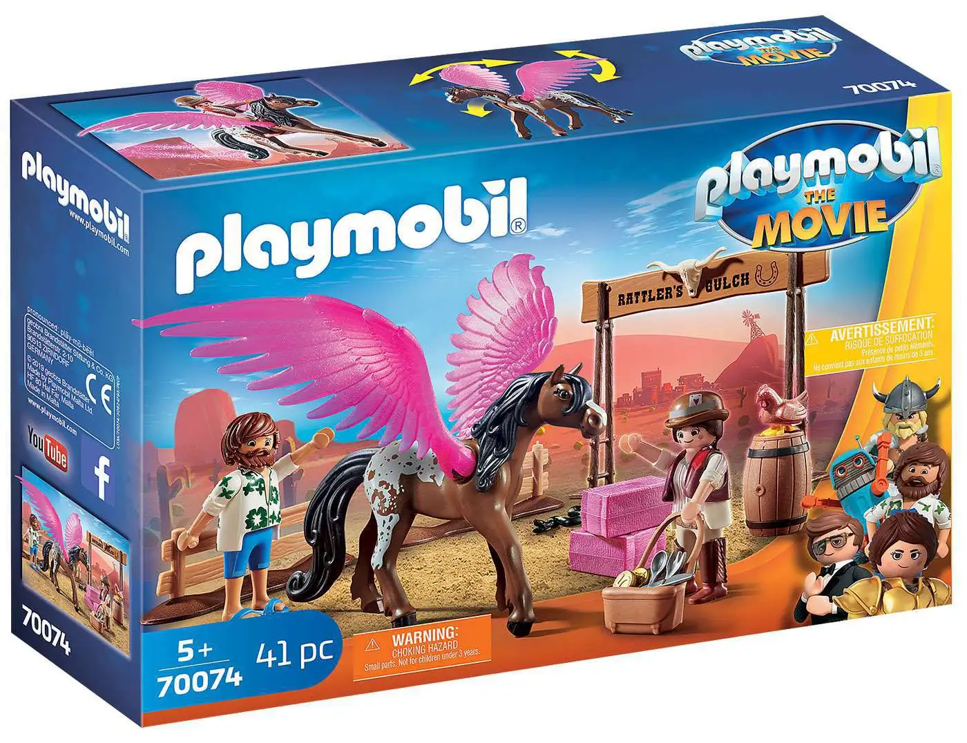Playmobil The Movie Marla and Del with Flying Horse Set #70074 [Loose]