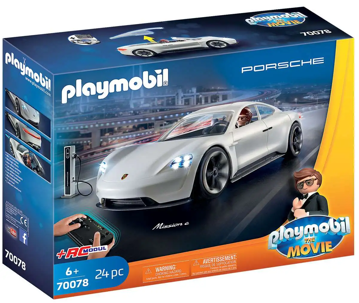 Playmobil The Movie Rex Dasher's Porsche Mission E Set #70078 [Loose]