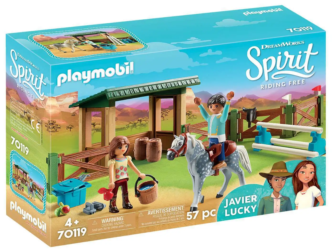 NEW!! Playmobil 70122 Dreamworks Spirit Pru with Horse & Foal 