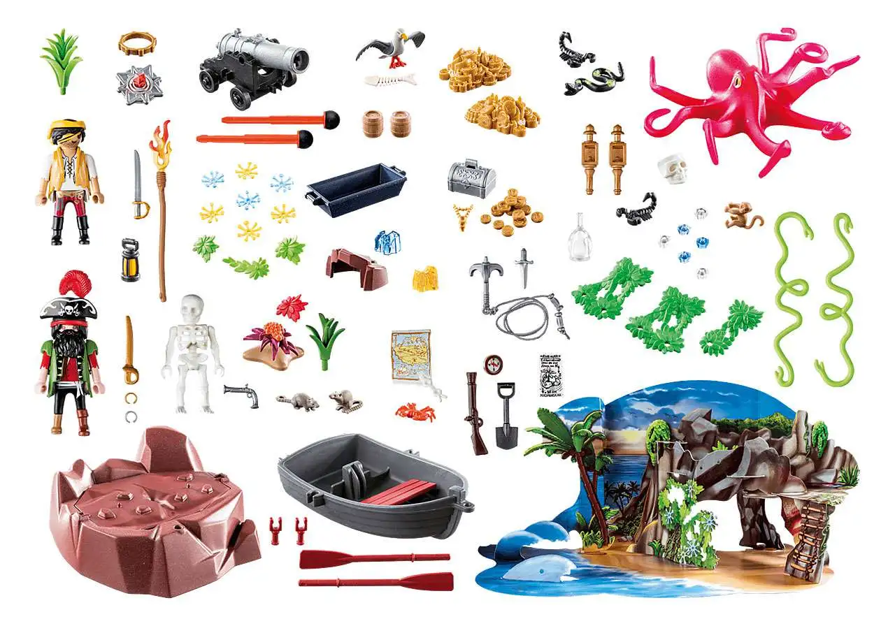 Playmobil Advent Calendar Pirate Cove Treasure Hunt Set - ToyWiz