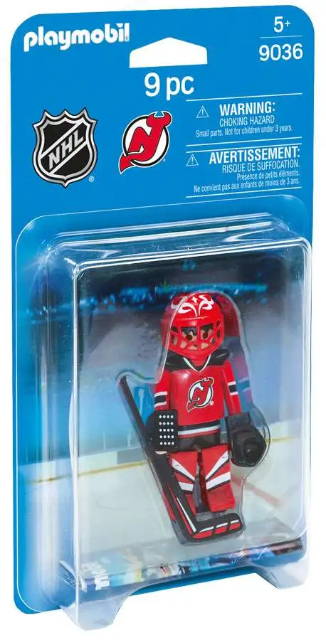 Playmobil NHL Hockey Sports & Action NHL New Jersey Devils Goalie Set #9036