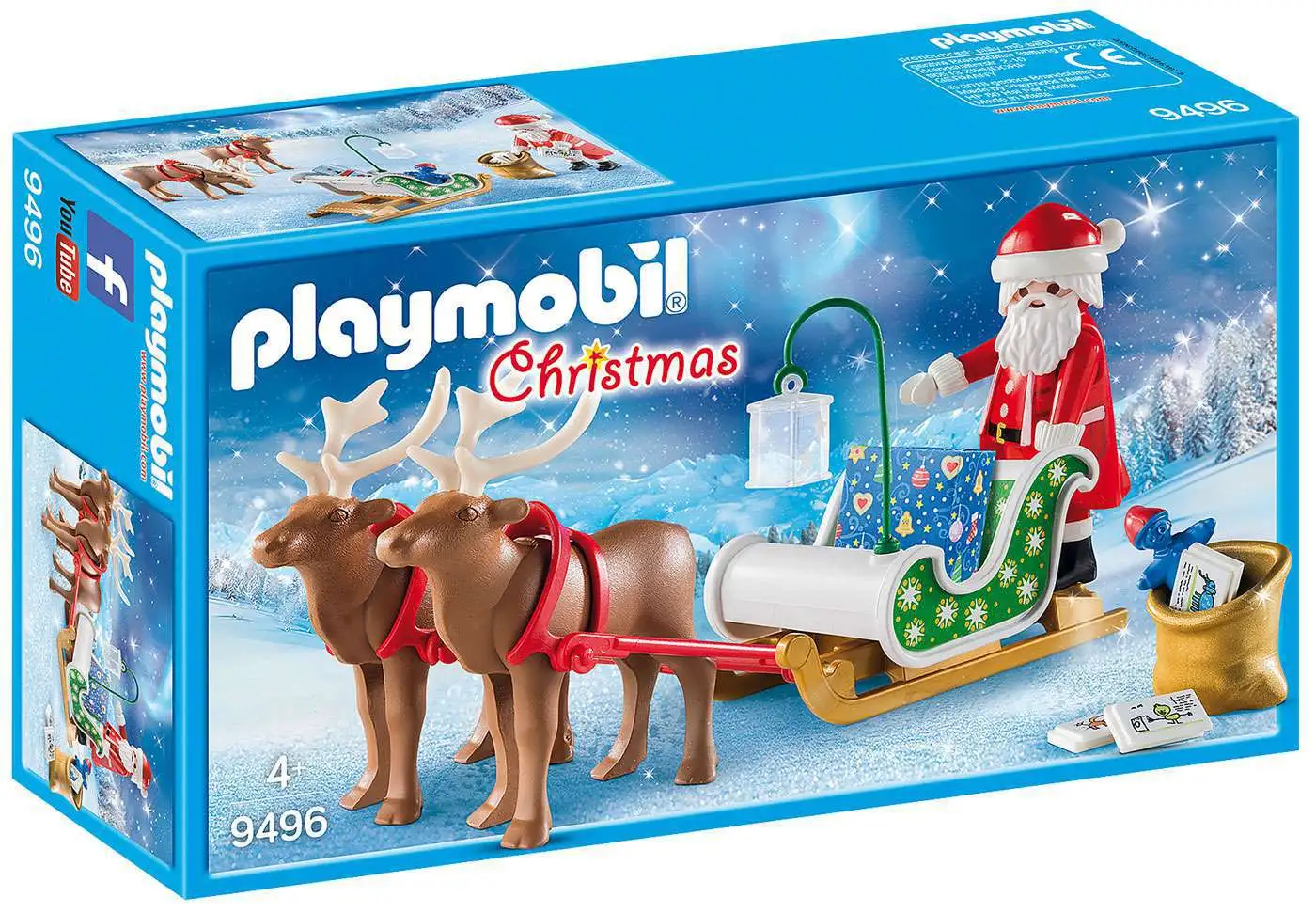 REINDEER IN HARNESS w/ opt stickers Details about   Playmobil Christmas SANTA RED SLEIGH 