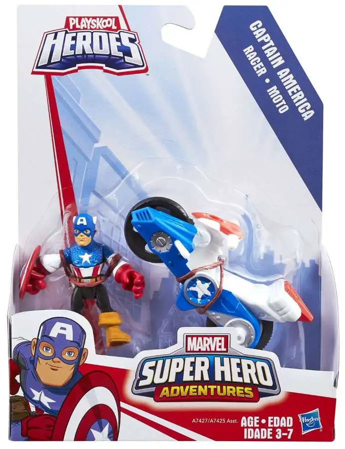 Marvel Superhero Adventures Captain America Action Figure Playskool 