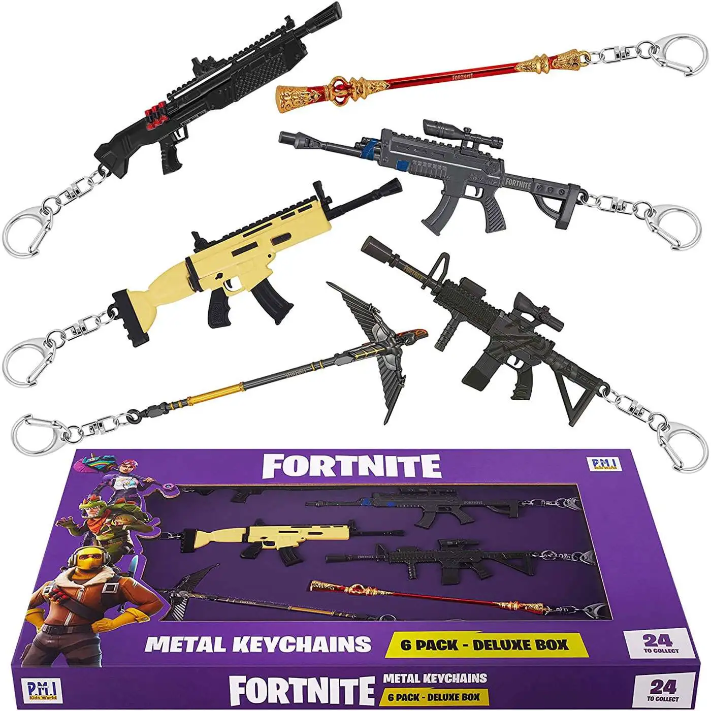 FORTNITE METAL KEYCHAIN PORTACHIAVI ARMI FORTNITE