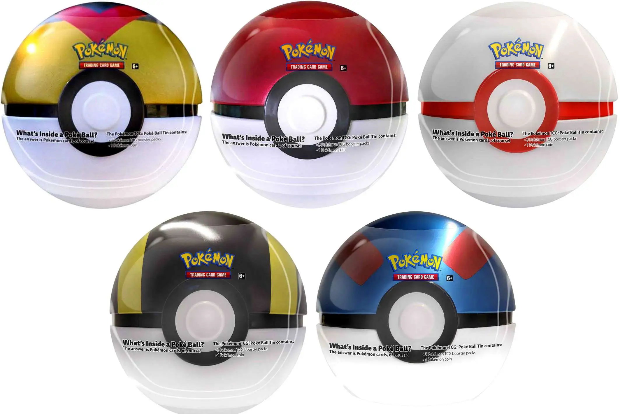Pokemon TCG Poke Ball With 3 Booster Packs and a Pokemon Coin 