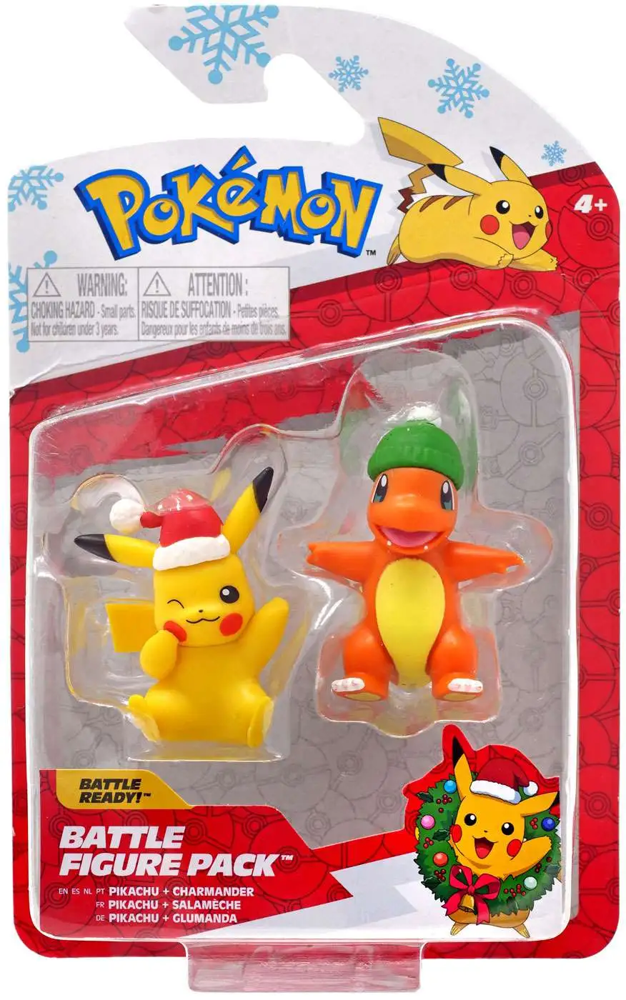 Pokémon Battle Figure Multi Pack Toy Set with Launching Action - Generation  1 - Includes Ash, Pikachu, Eevee, Bulbasaur, Ditto & Zubat - 6 Pieces 