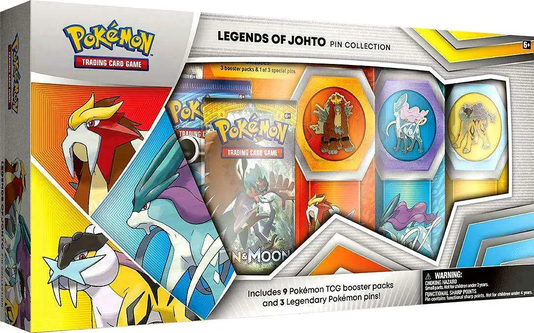 Pokemon Legends of Johto Exclusive Pin Collection 9 Booster Packs 3 Pins Pokemon USA - ToyWiz Pokemon Legends of Johto Exclusive Pin Collection 9 Booster Packs 3 Pins Pokemon USA - ToyWiz
