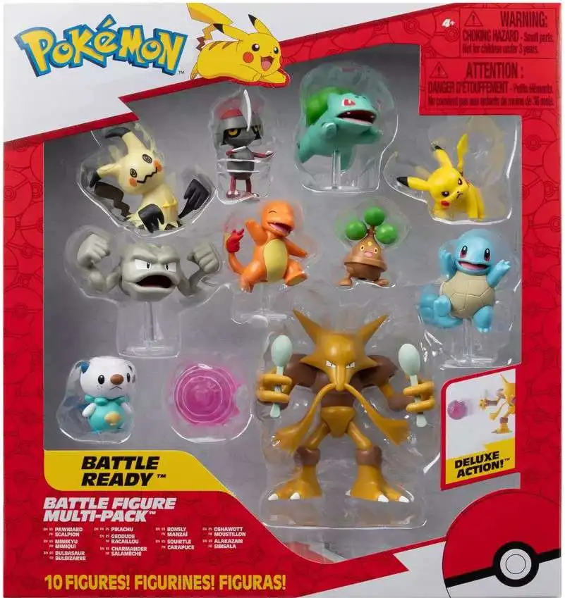 Pokemon Battle Ready Pikachu, Charmander, Squirtle, Bulbasaur