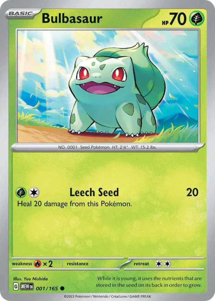 Pokemon Scarlet & Violet 151 Common Bulbasaur #1