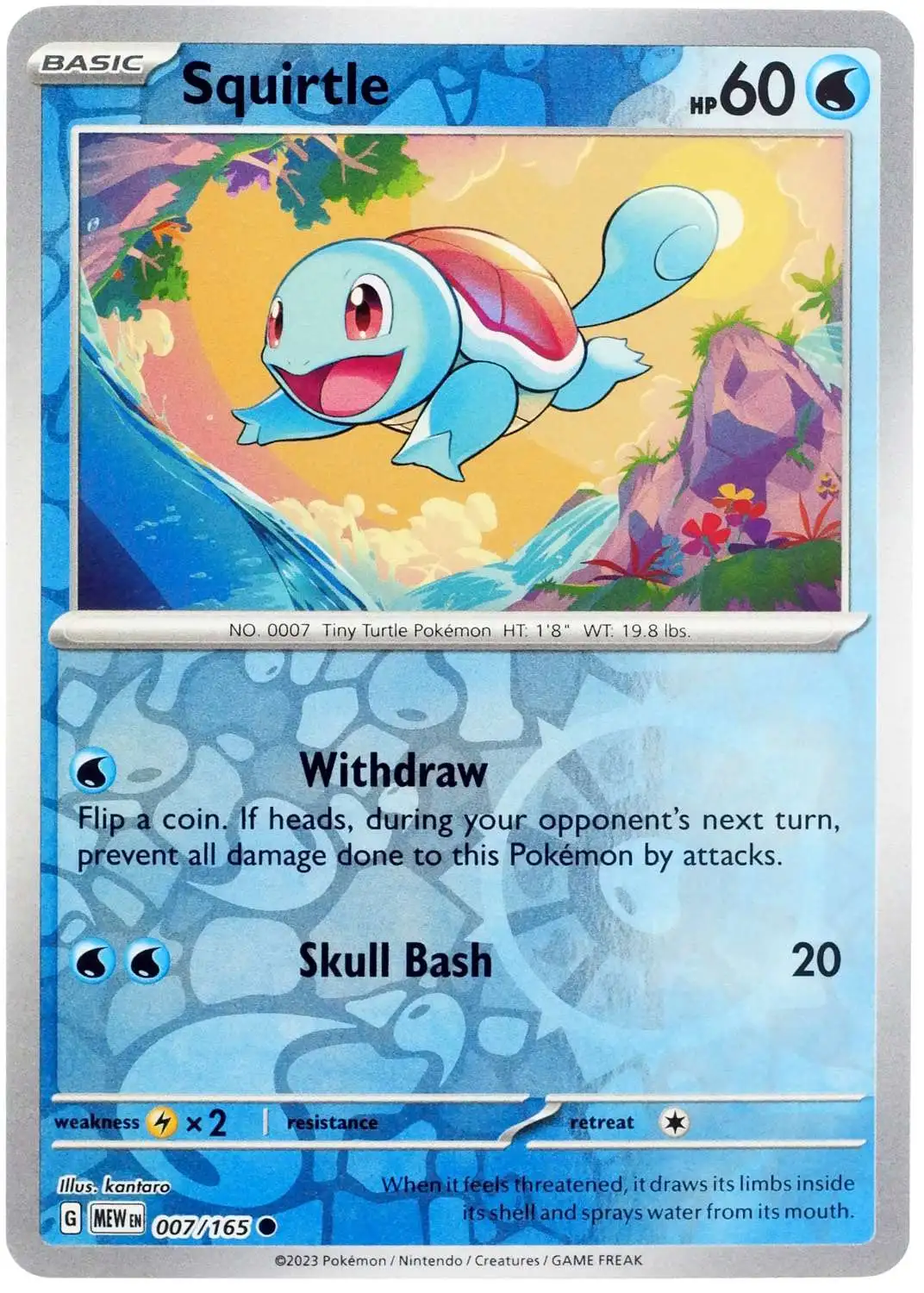 Pokemon Scarlet & Violet 151 Common FOIL Squirtle #7