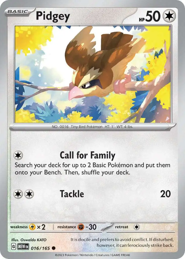 Pokemon Scarlet & Violet 151 Common Pidgey #16