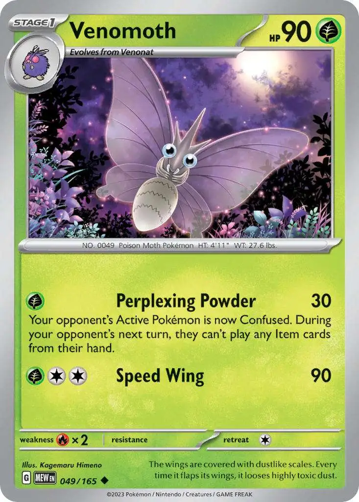Pokemon Scarlet & Violet 151 Uncommon Venomoth #49