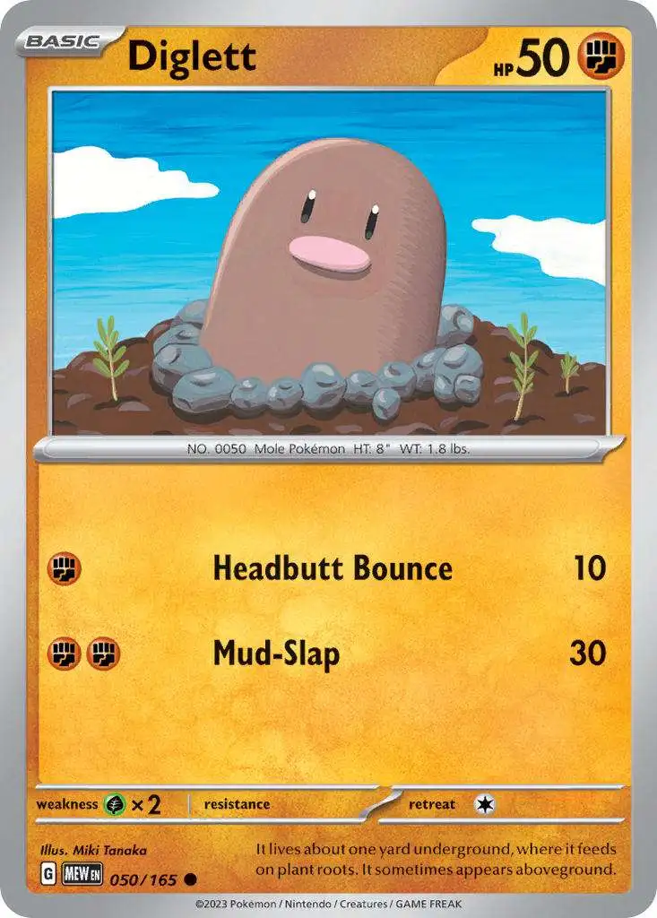 Pokemon Scarlet & Violet 151 Common Diglett #50
