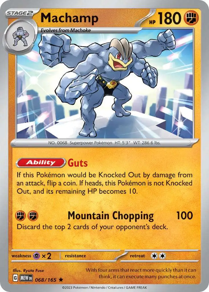 Pokemon Scarlet & Violet 151 Rare Machamp #68