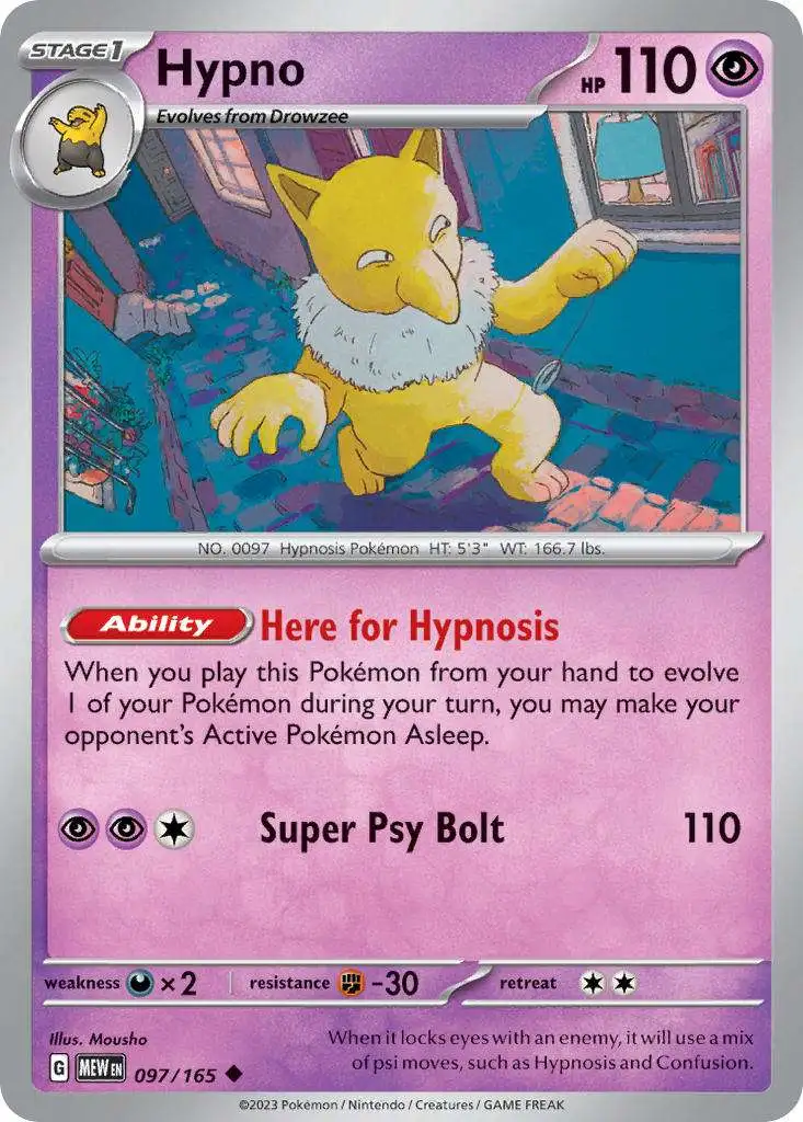 Pokemon Scarlet & Violet 151 Uncommon Hypno #97