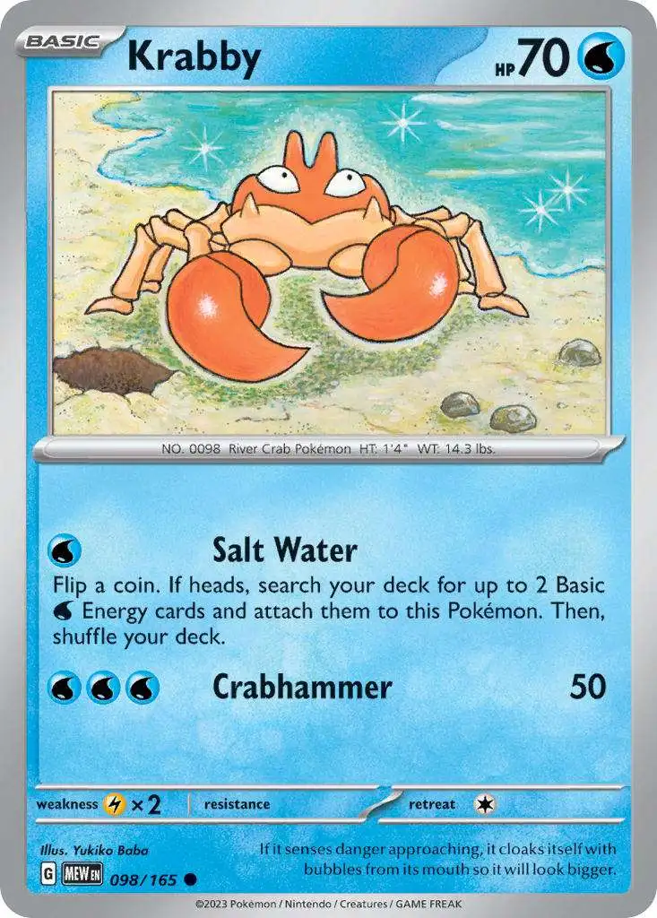 Pokemon Scarlet & Violet 151 Common Krabby #98