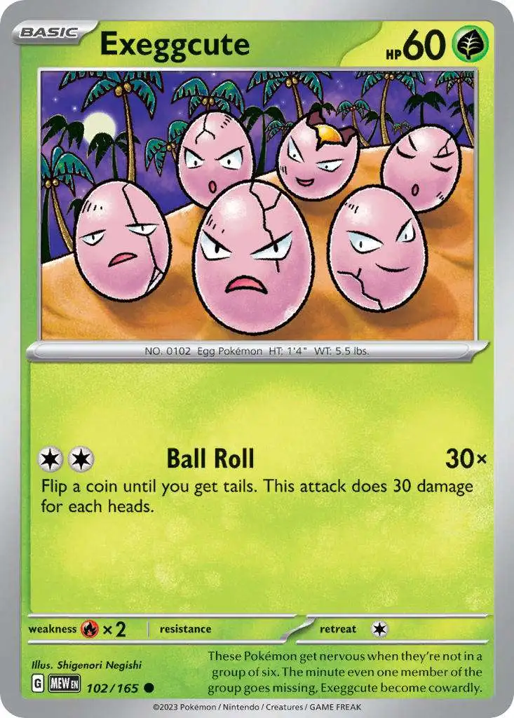Pokemon Scarlet & Violet 151 Common Exeggcute #102