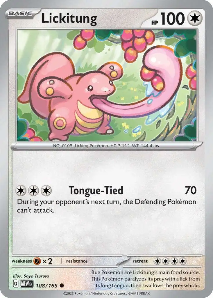 Pokemon Scarlet & Violet 151 Common Lickitung #108