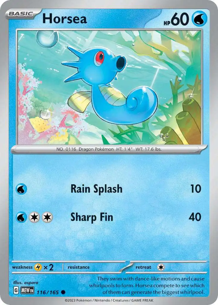 Pokemon Scarlet & Violet 151 Common Horsea #116