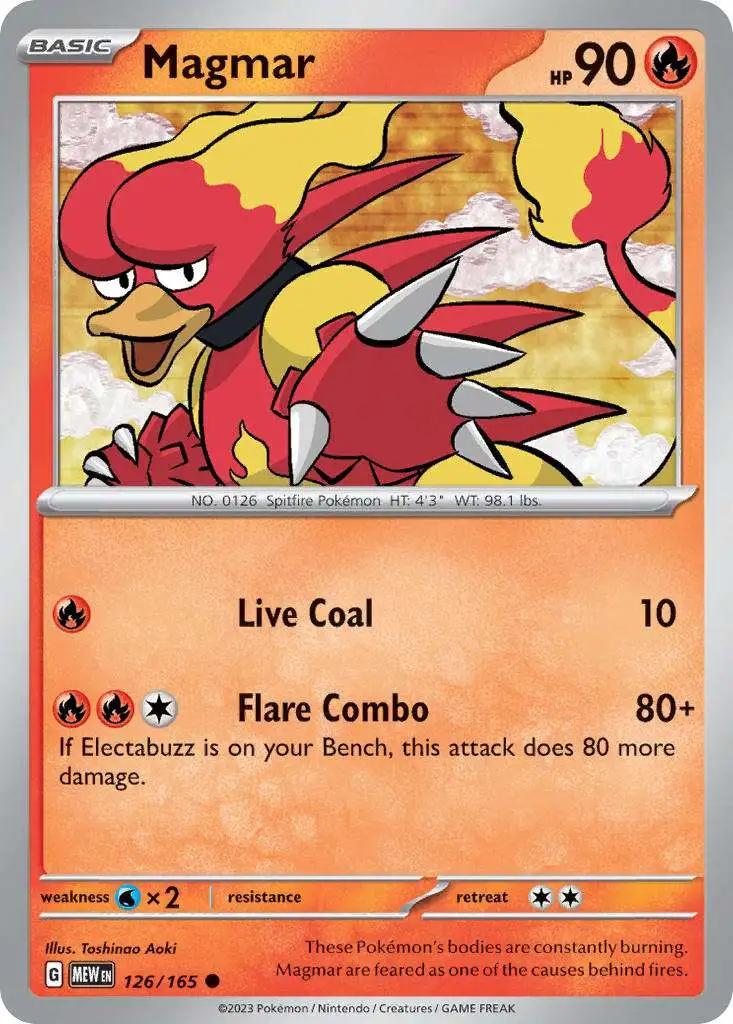 Pokemon Scarlet & Violet 151 Common Magmar #126