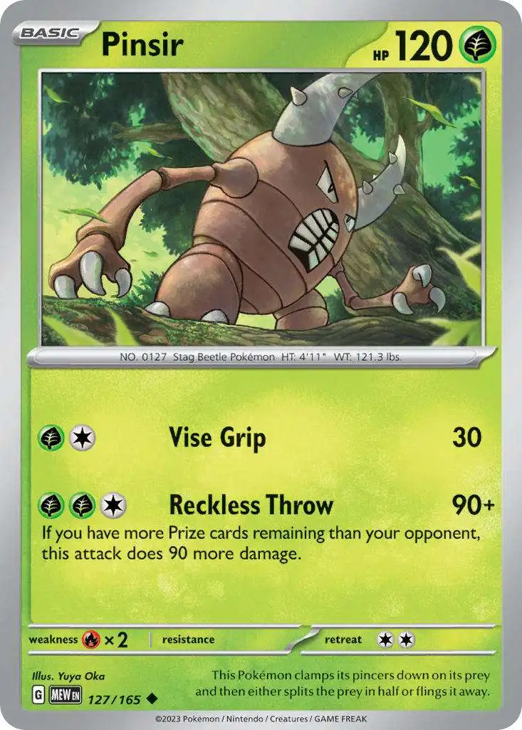 Pokemon Scarlet & Violet 151 Uncommon Pinsir #127