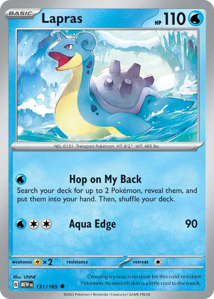 Pokemon Scarlet & Violet 151 Uncommon Lapras #131