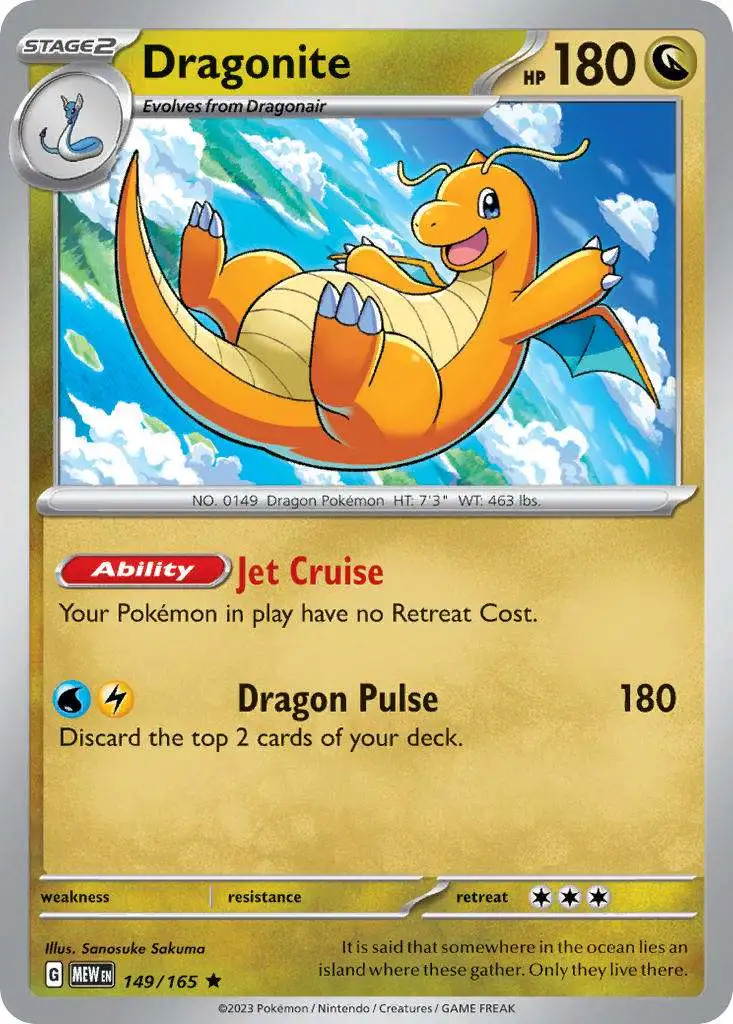 Pokemon Scarlet Violet 151 Single Card Rare Dragonite 149 - ToyWiz