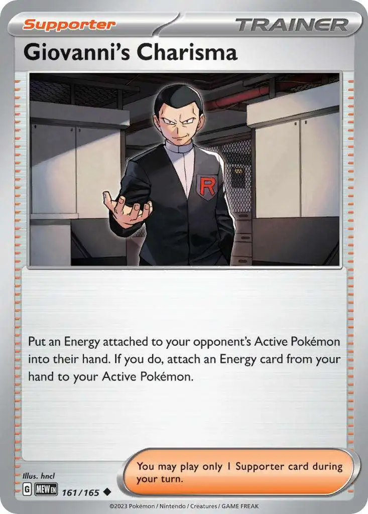 Pokemon Scarlet & Violet 151 Uncommon Giovanni's Charisma #161