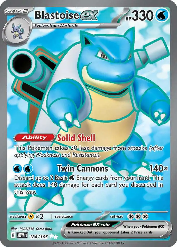 Pokemon Scarlet & Violet 151 Ultra Rare Blastoise ex #184