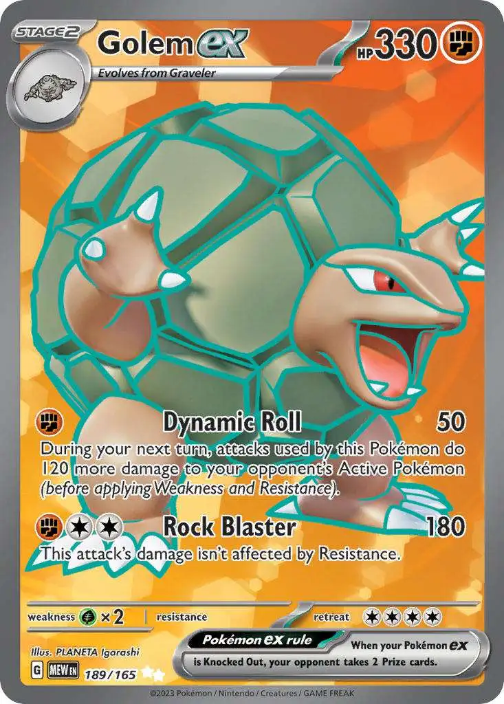Pokemon Scarlet & Violet 151 Ultra Rare Golem ex #189