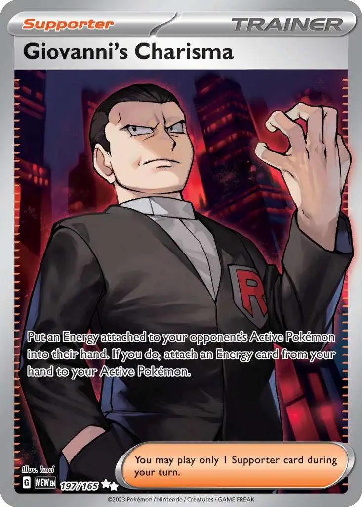 Pokemon Scarlet & Violet 151 Ultra Rare Giovanni's Charisma #197