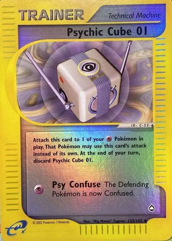 Pokemon Aquapolis Holo Rare Psychic Cube 01 #132 [Reverse Holofoil] [Lightly Played]