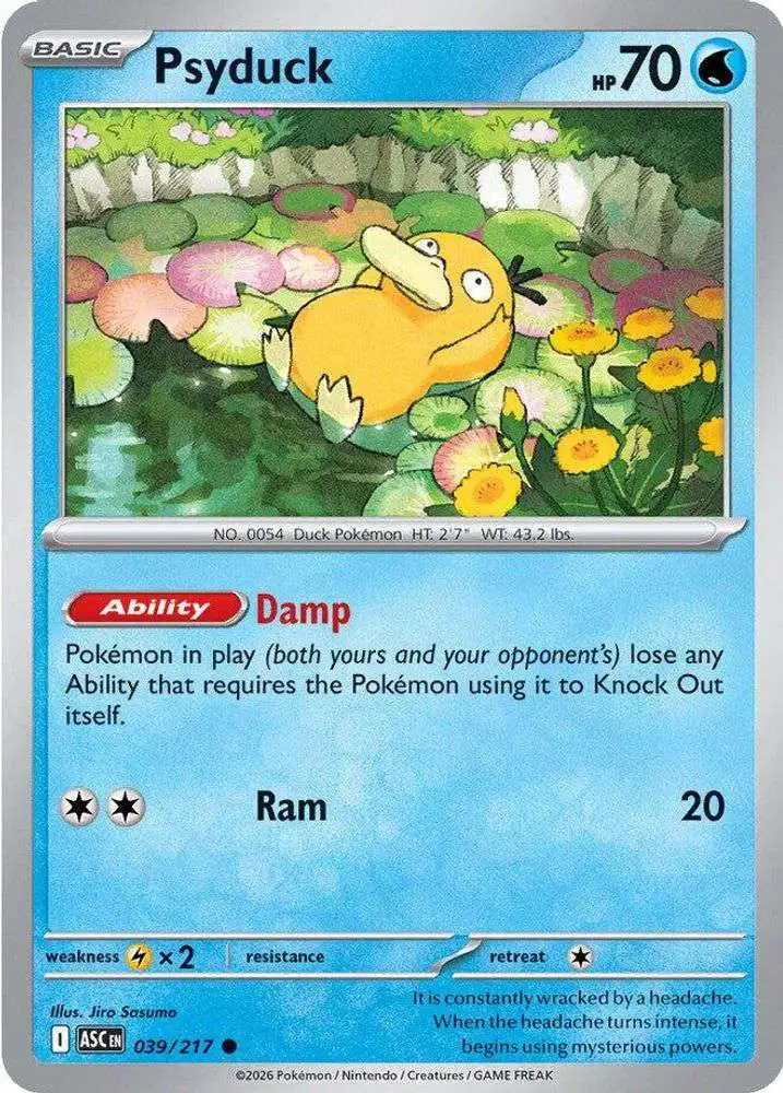 Pokemon Trading Card Game Ascended Heroes Common Psyduck #039
