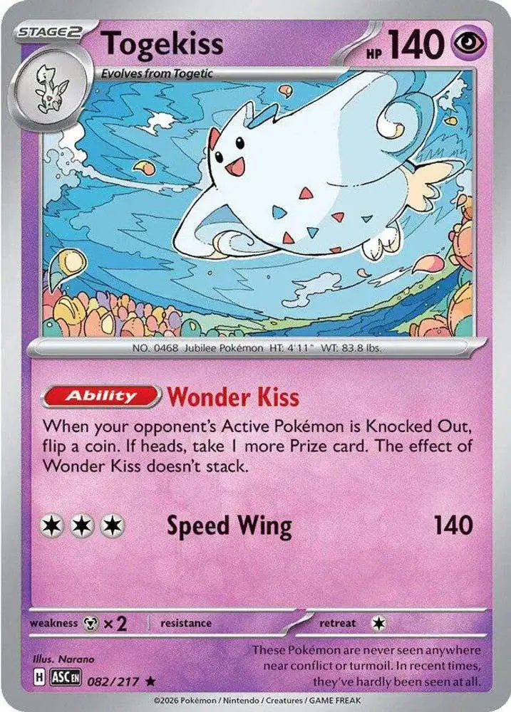 Pokemon Trading Card Game Ascended Heroes Rare Togekiss #082