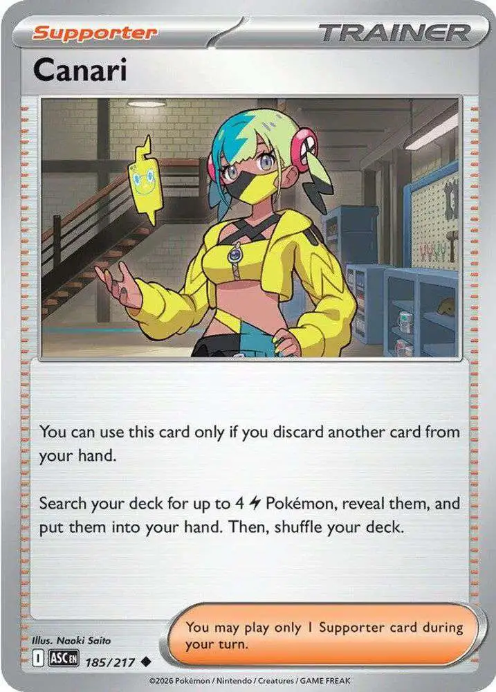 Pokemon Trading Card Game Ascended Heroes Uncommon Canari #185