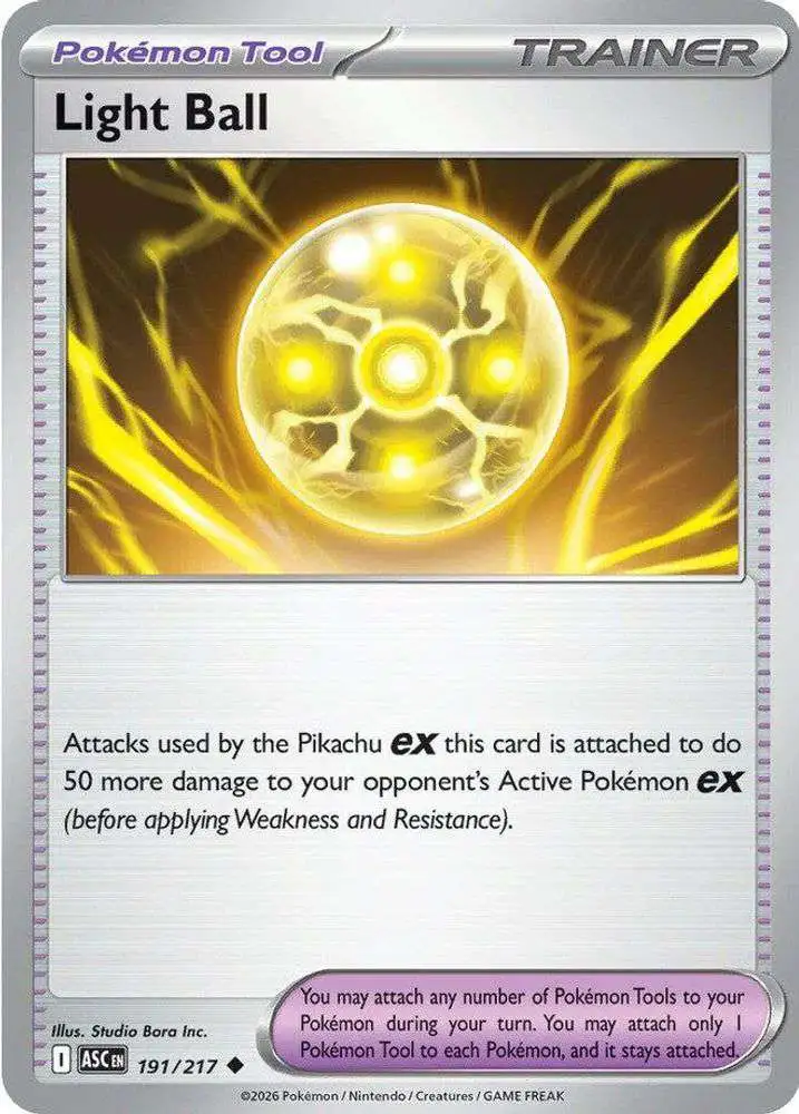 Pokemon Trading Card Game Ascended Heroes Uncommon Light Ball #191