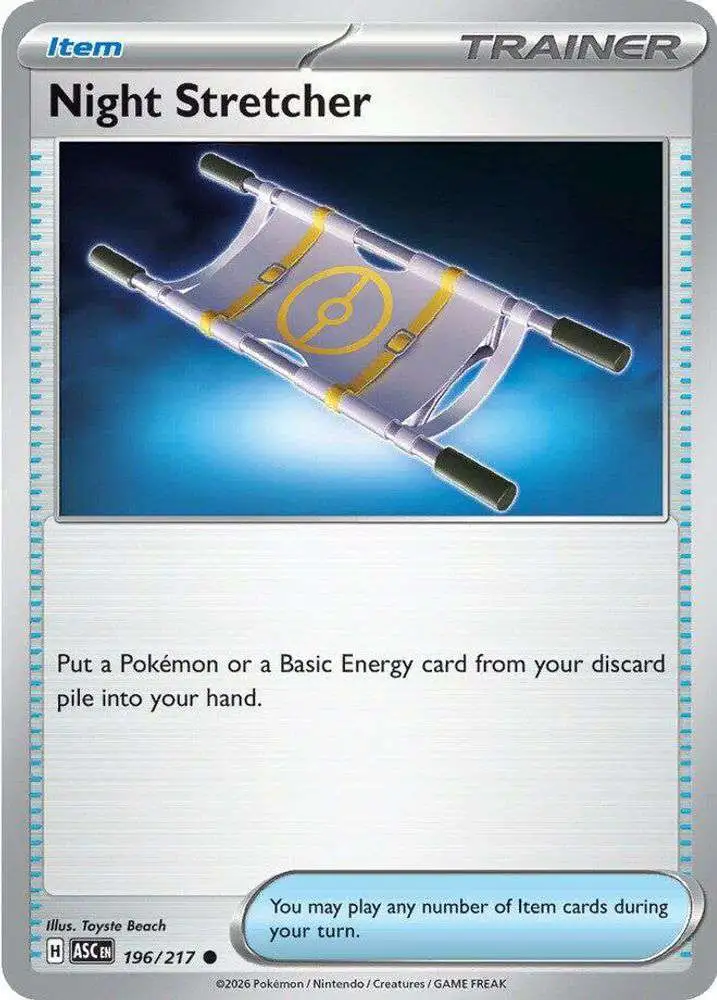 Pokemon Trading Card Game Ascended Heroes Common Night Stretcher #196