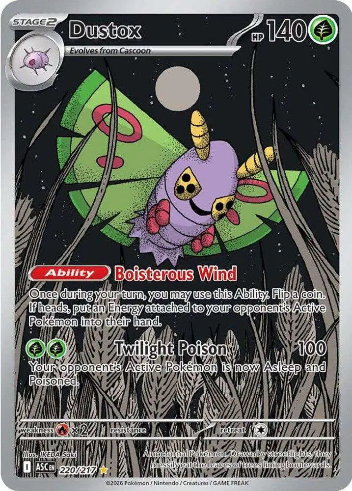 Pokemon Trading Card Game Ascended Heroes Illustration Rare Dustox #220