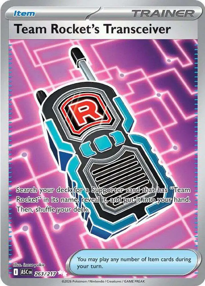 Pokemon Trading Card Game Ascended Heroes Single Card Ultra Rare Team  Rockets Transceiver 263 - ToyWiz