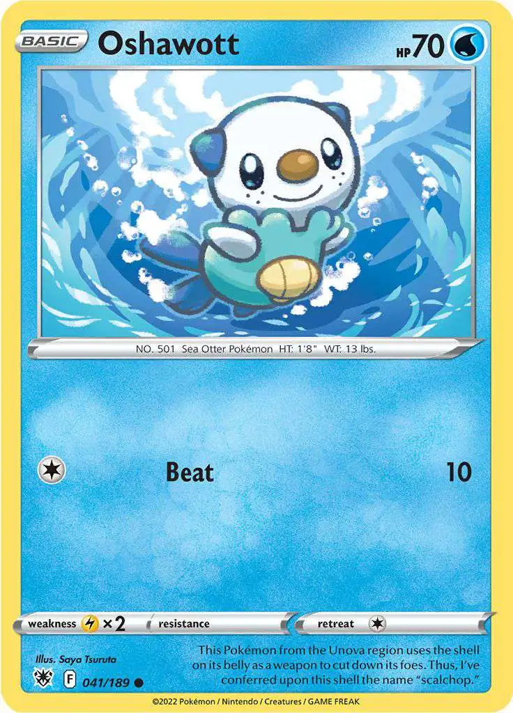 Pokemon Trading Card Game Sword & Shield Astral Radiance Common Oshawott #41