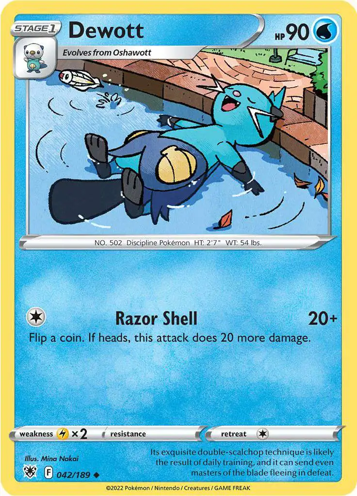 Pokemon Trading Card Game Sword & Shield Astral Radiance Uncommon Dewott #42