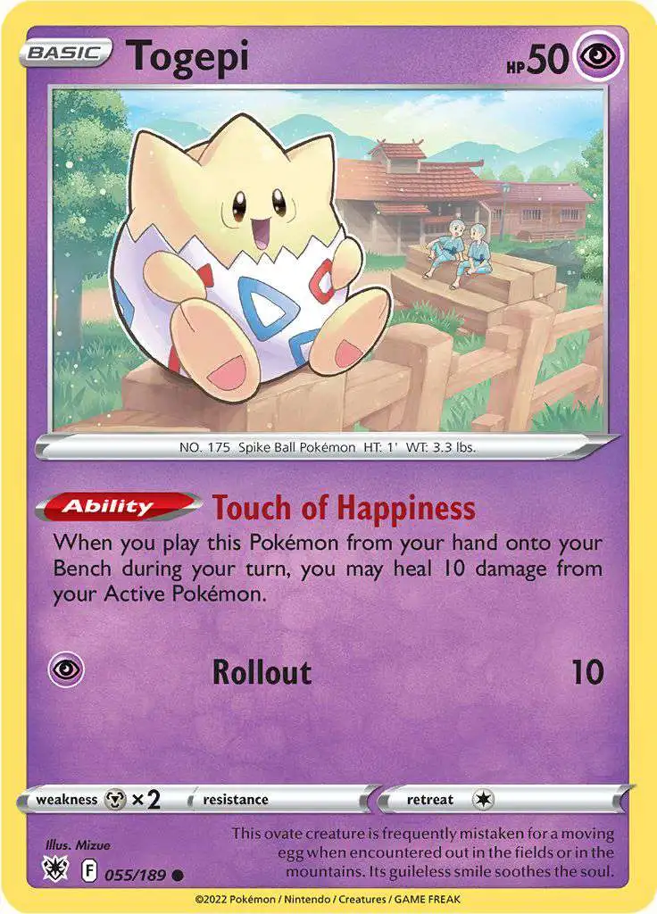 Pokemon Trading Card Game Sword & Shield Astral Radiance Common Togepi #55