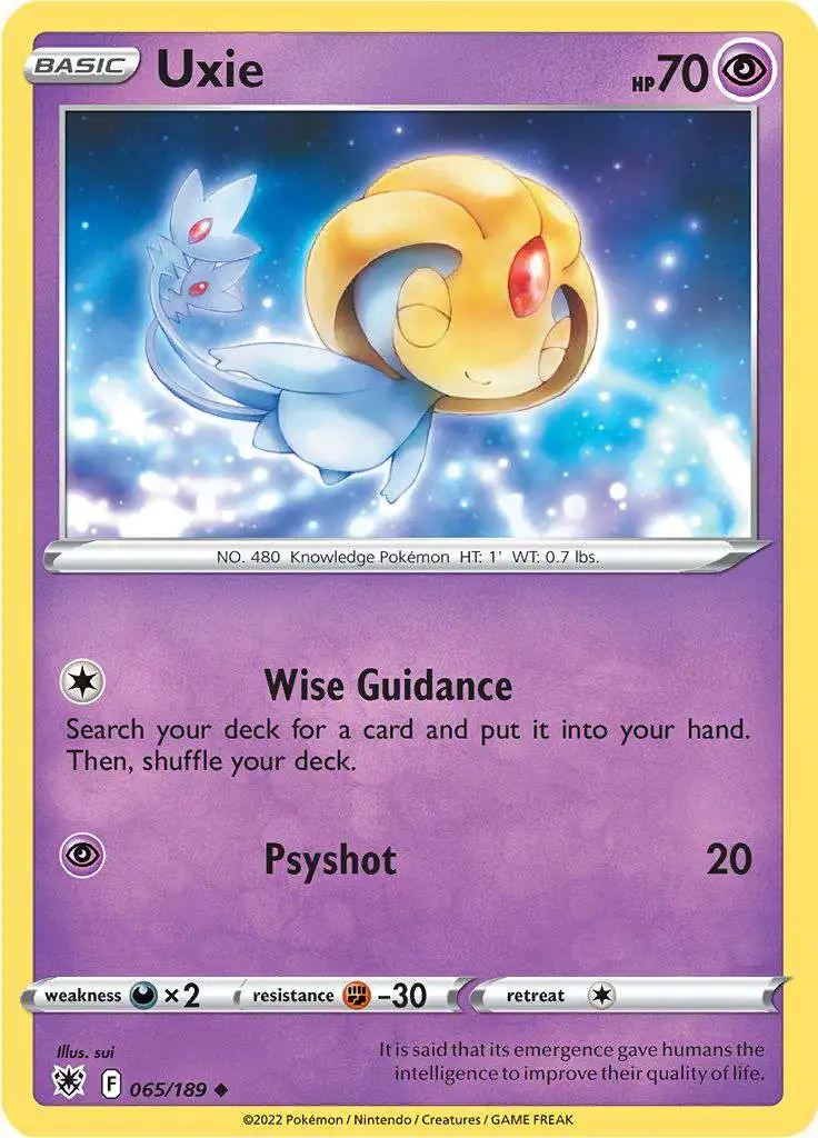 Pokemon Trading Card Game Sword & Shield Astral Radiance Uncommon Uxie #65
